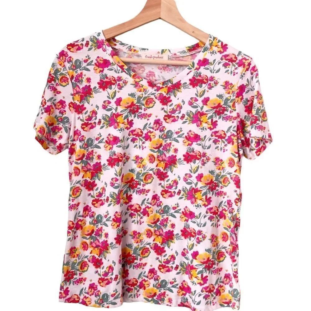 NEW Fresh Produce Floral Tee Top in Size X Small